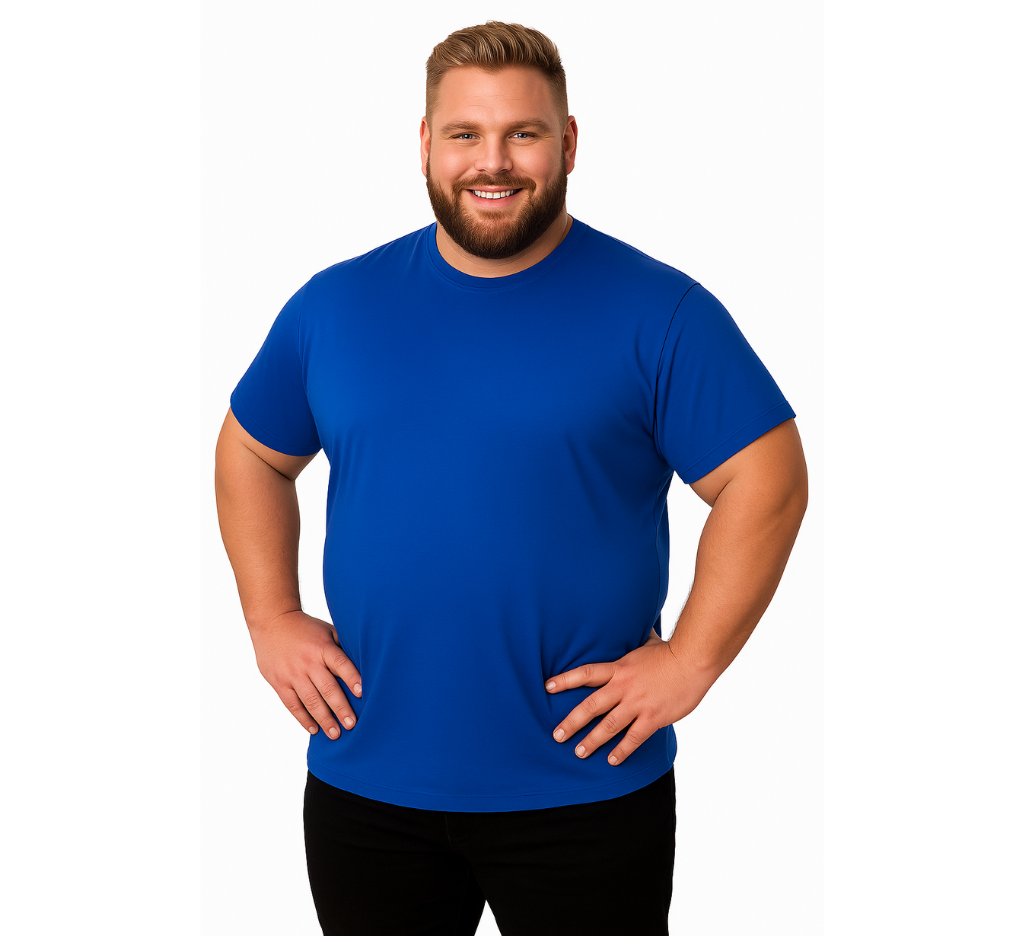 Polera polo azul rey hombre talla grande – Algodón 100% | MASX Chile