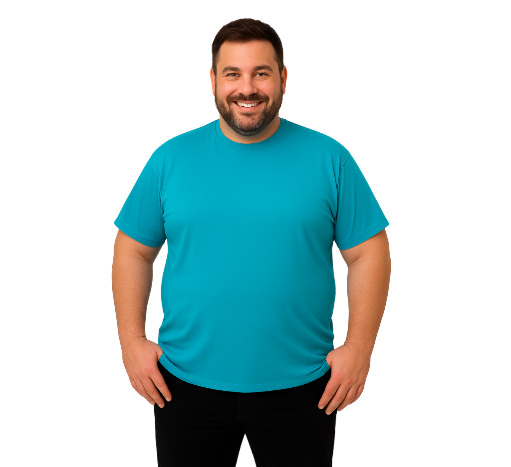 Polera polo celeste hombre talla grande – 100% Algodón | MASX Chile