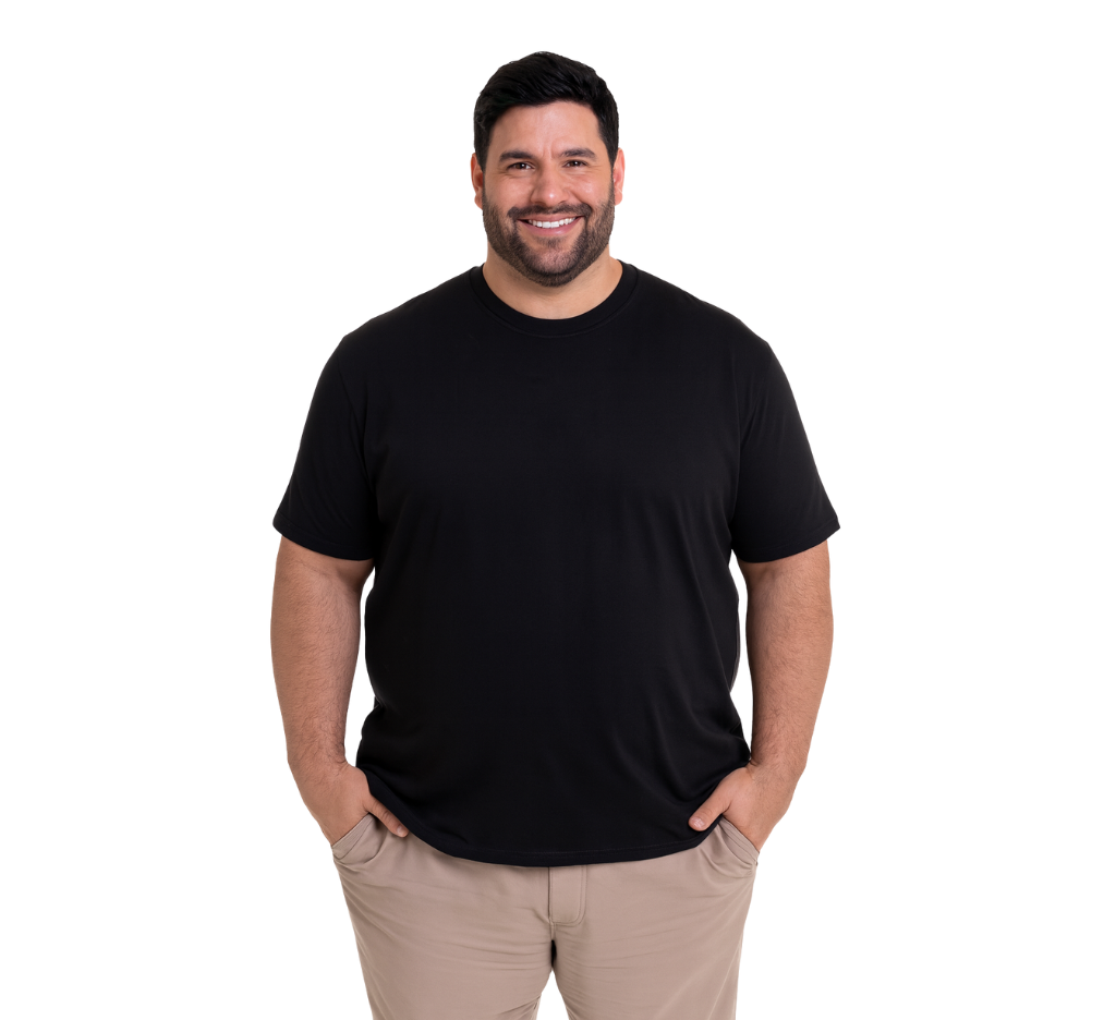 Polera polo lisa kt 009 negro para hombre talla grande | MASX Chile