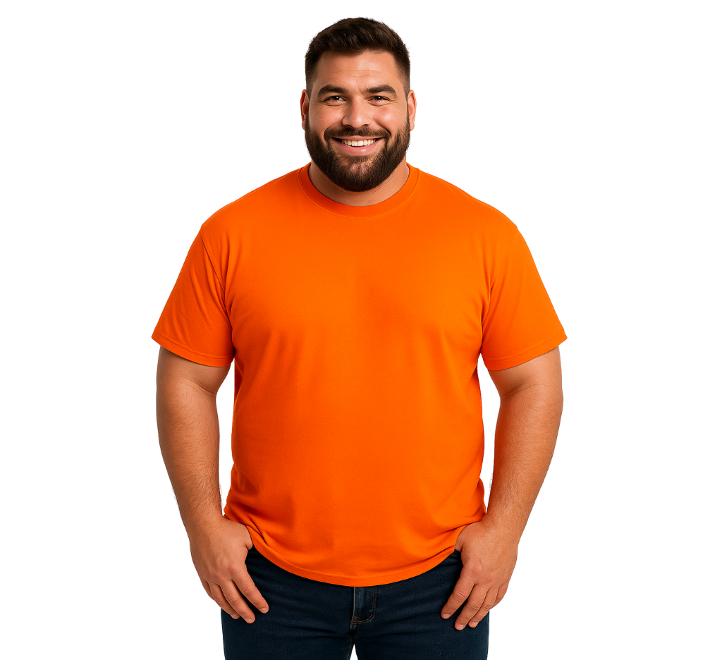 Polera polo naranjo hombre talla grande – 100% Algodón | MASX Chile