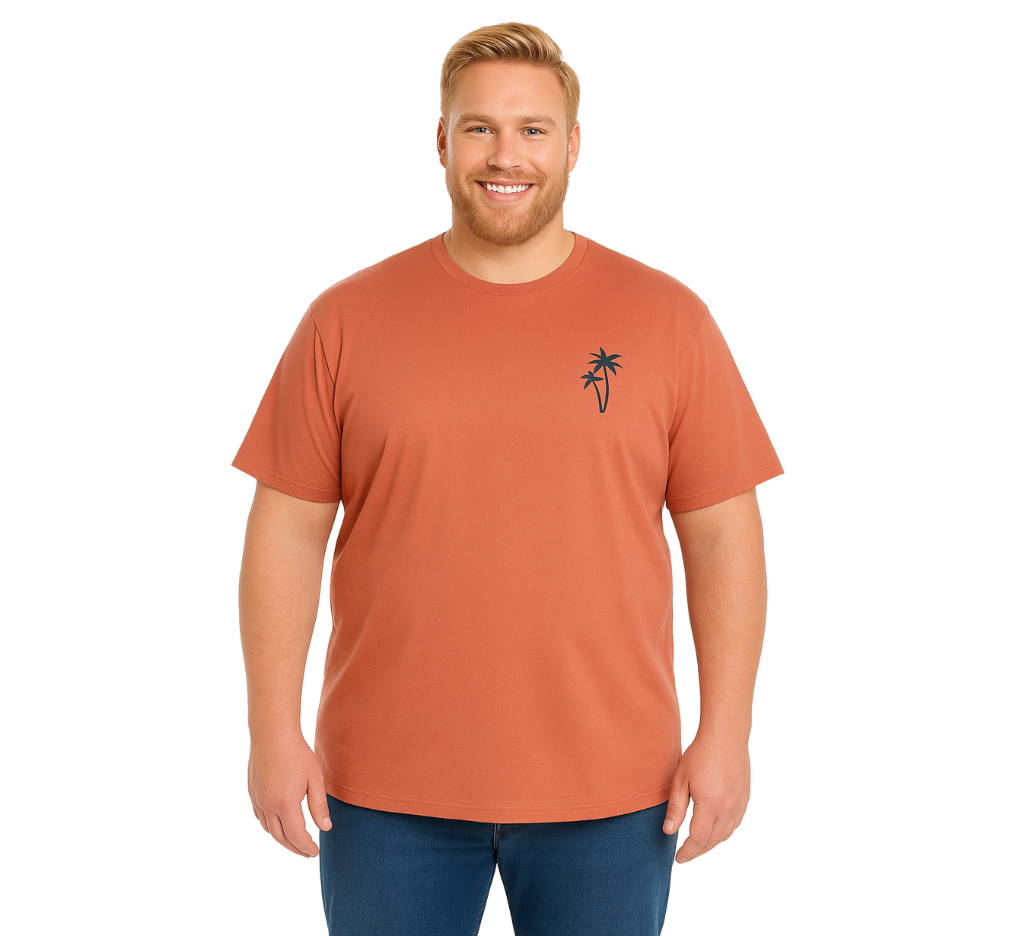 Polera print espalda 098 coral talla grande | MASX Chile