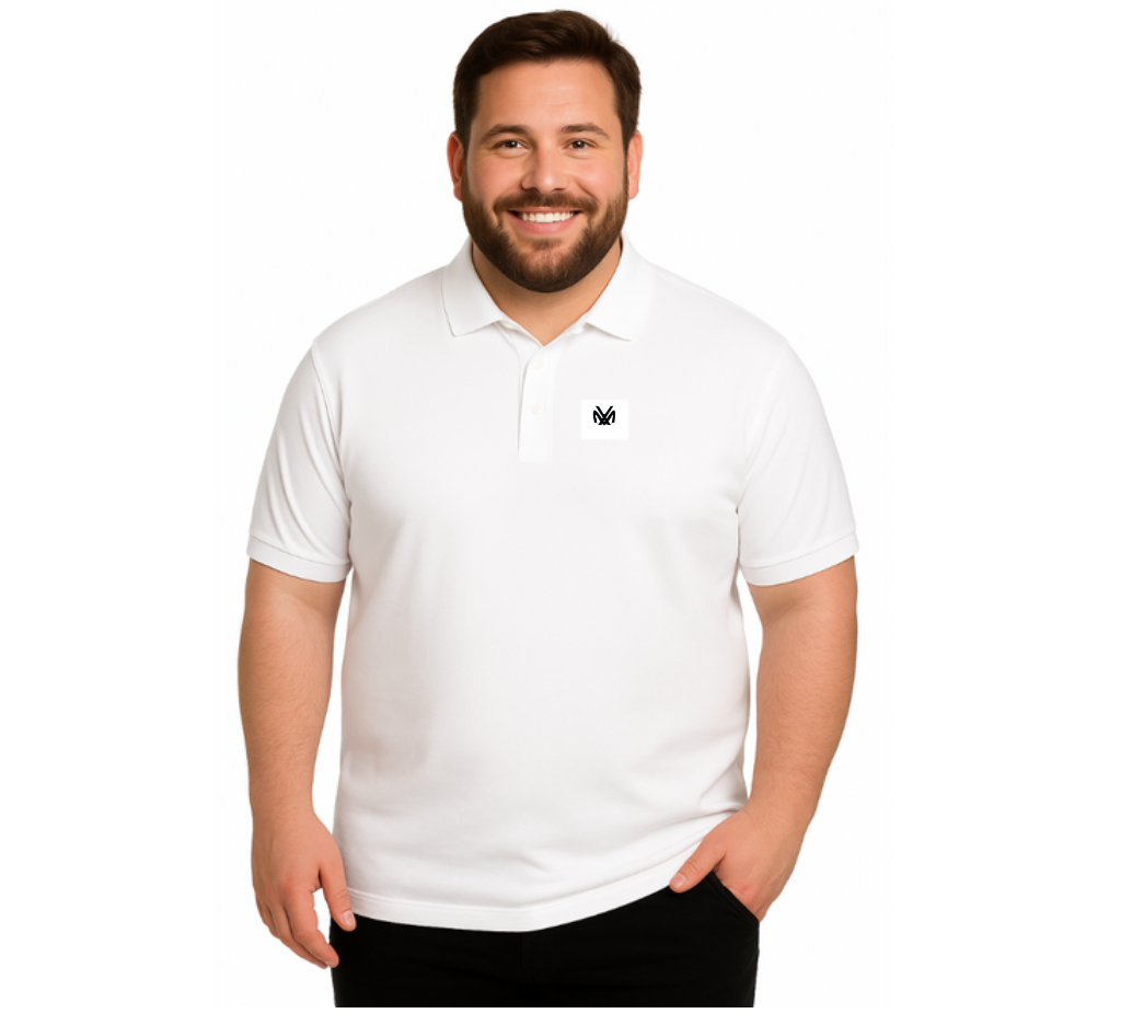 Polera masx Piqué Blanca 2XL M/C Tallas Grandes | MASX Chile