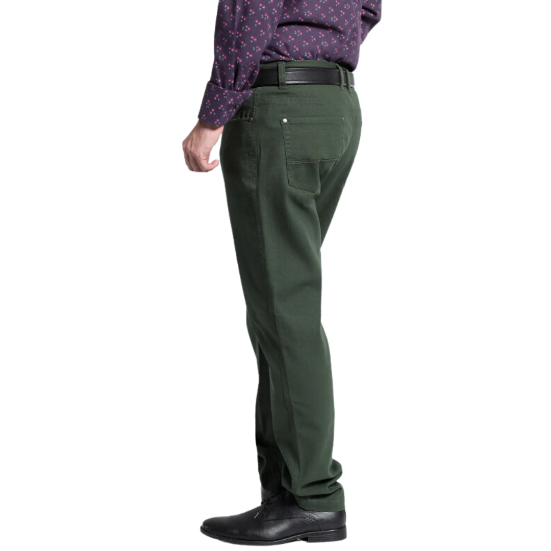 Pantalón 5 bolsillos spandex 013 verde oscuro Tallas Grandes | MASX Chile