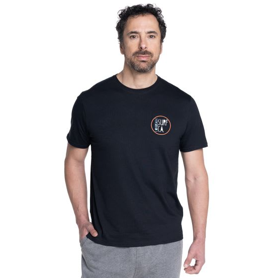 Polera jersey estampado back cuello redondo 009 negro hombre talla grande | MASX Chile