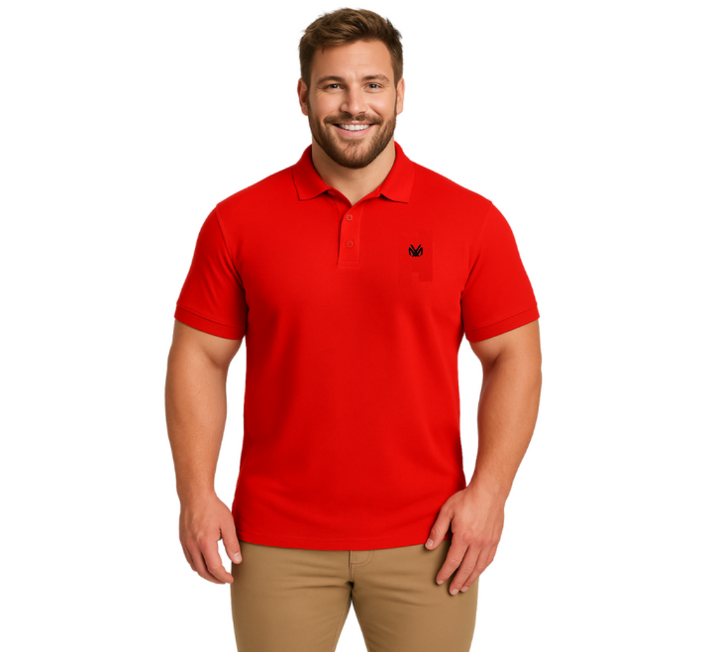 Polera Piqué Roja XL M/C Tallas Grandes | MASX Chile