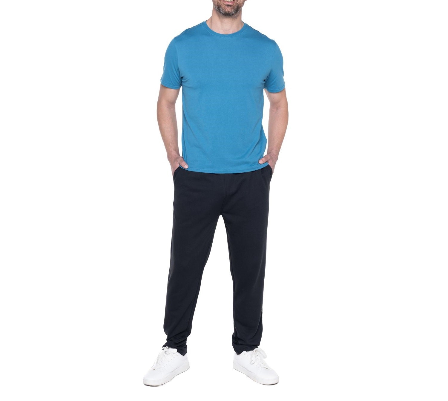 Pantalón recto buzo liviano negro Tallas Grandes | MASX Chile