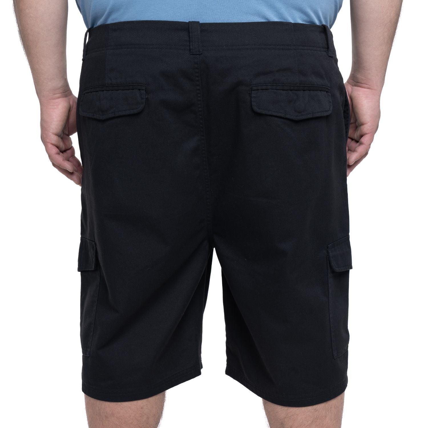 Bermuda Gabardina Cargo 009 Negro Tallas grandes | MASX Chile