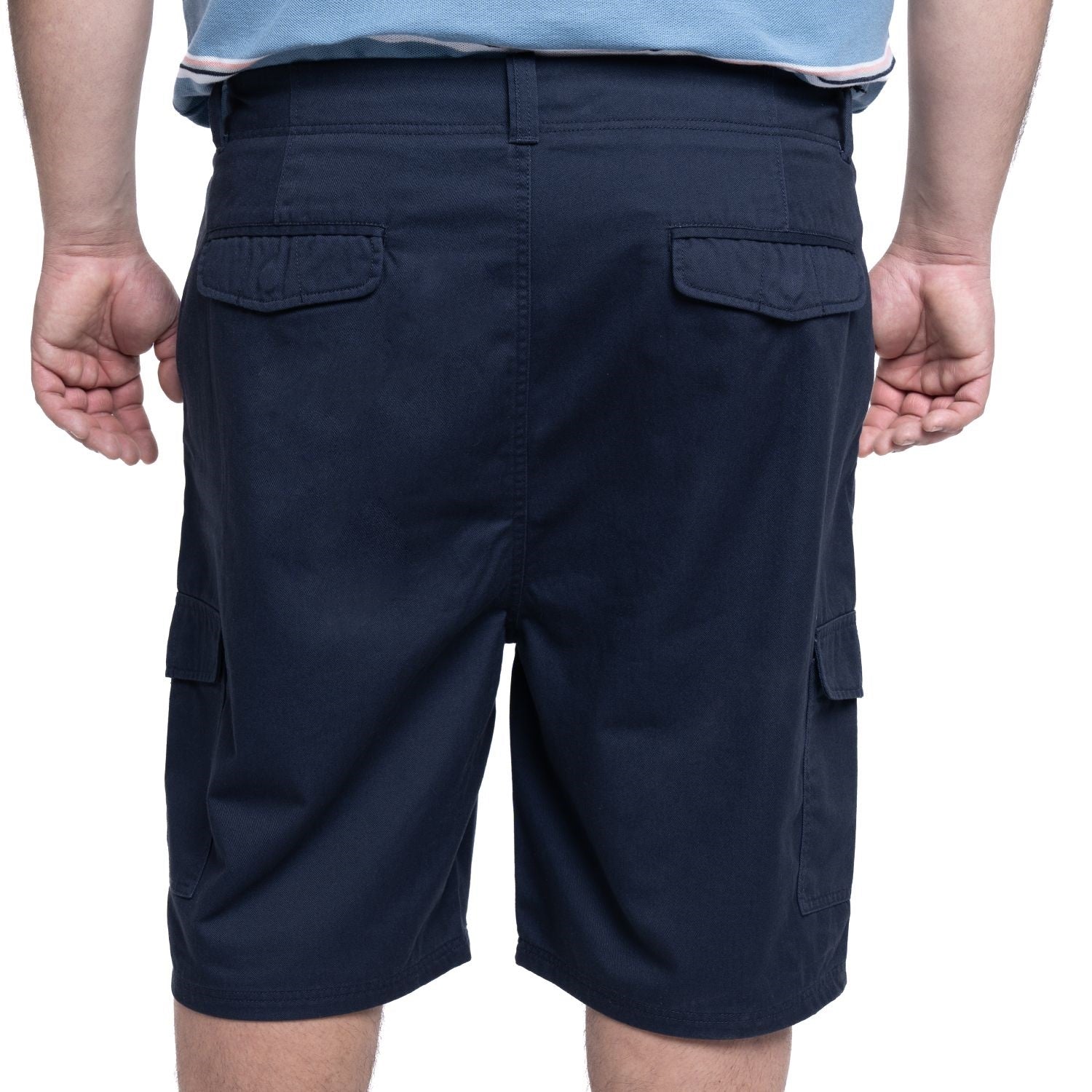 Bermuda Gabardina Cargo 079 azul marino Tallas grandes | MASX Chile