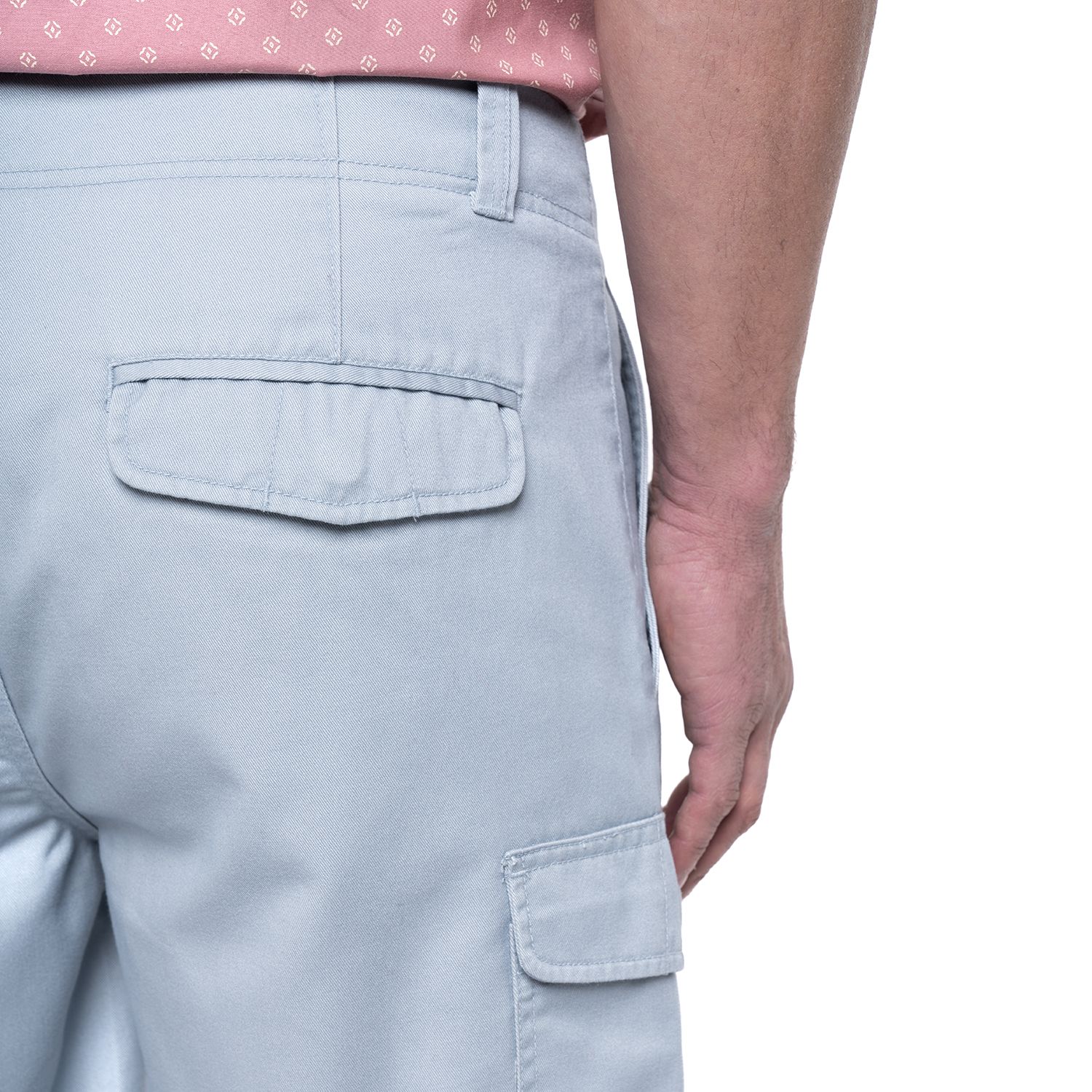 Bermuda Gabardina Cargo 002 gris claro Tallas grandes | MASX Chile