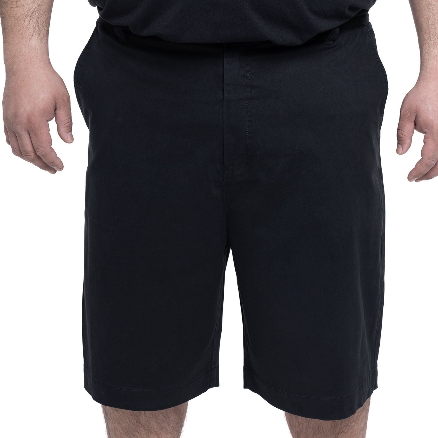 Bermuda gabardina frente plano 009 negro