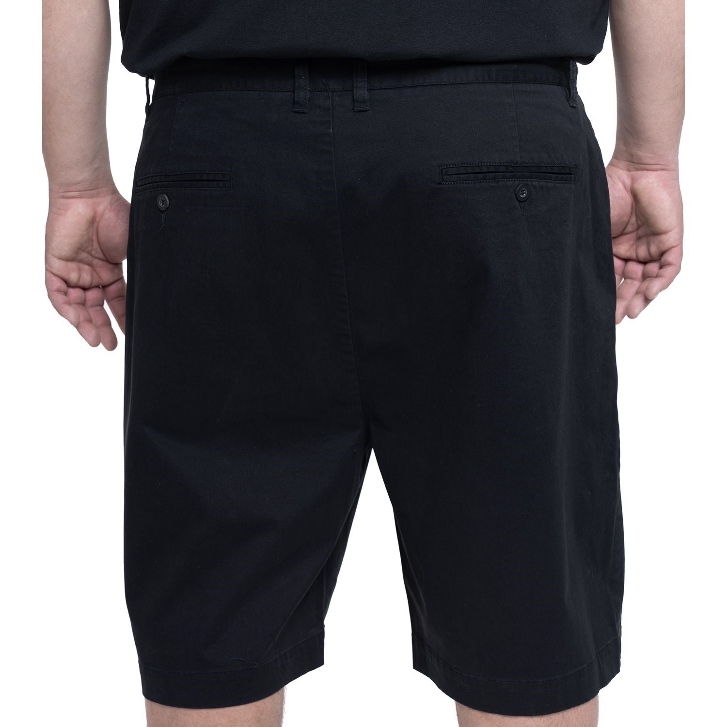 Bermuda gabardina frente plano 009 negro