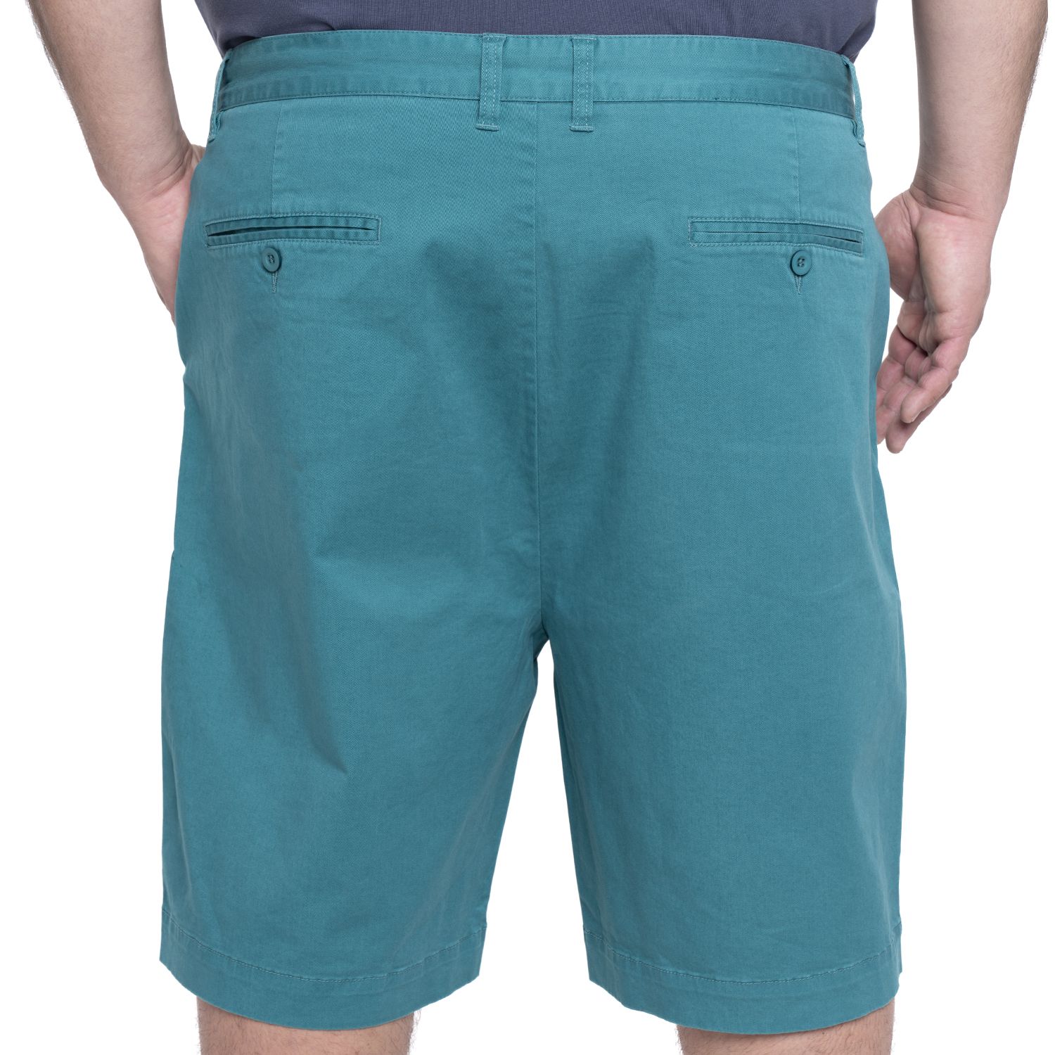 Bermuda gabardina frente plano 016 verde petróleo regular fit