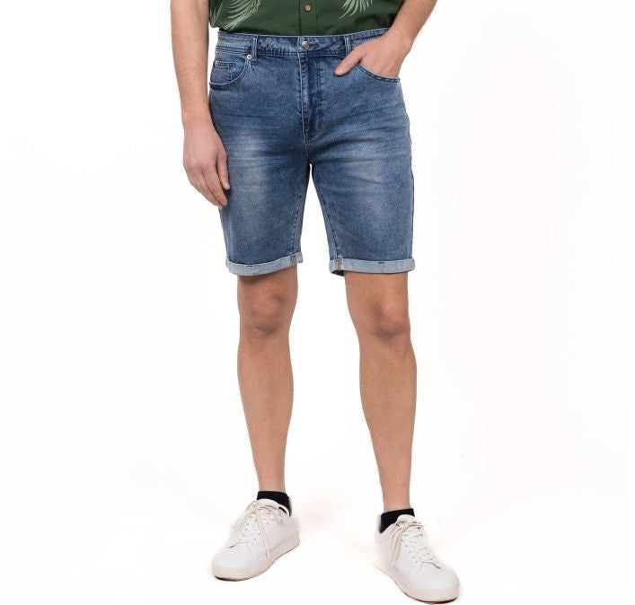 Bermuda elasticado - 089 azul claro denim