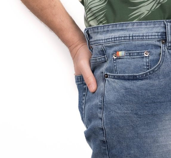 Bermuda elasticado - 089 azul claro denim