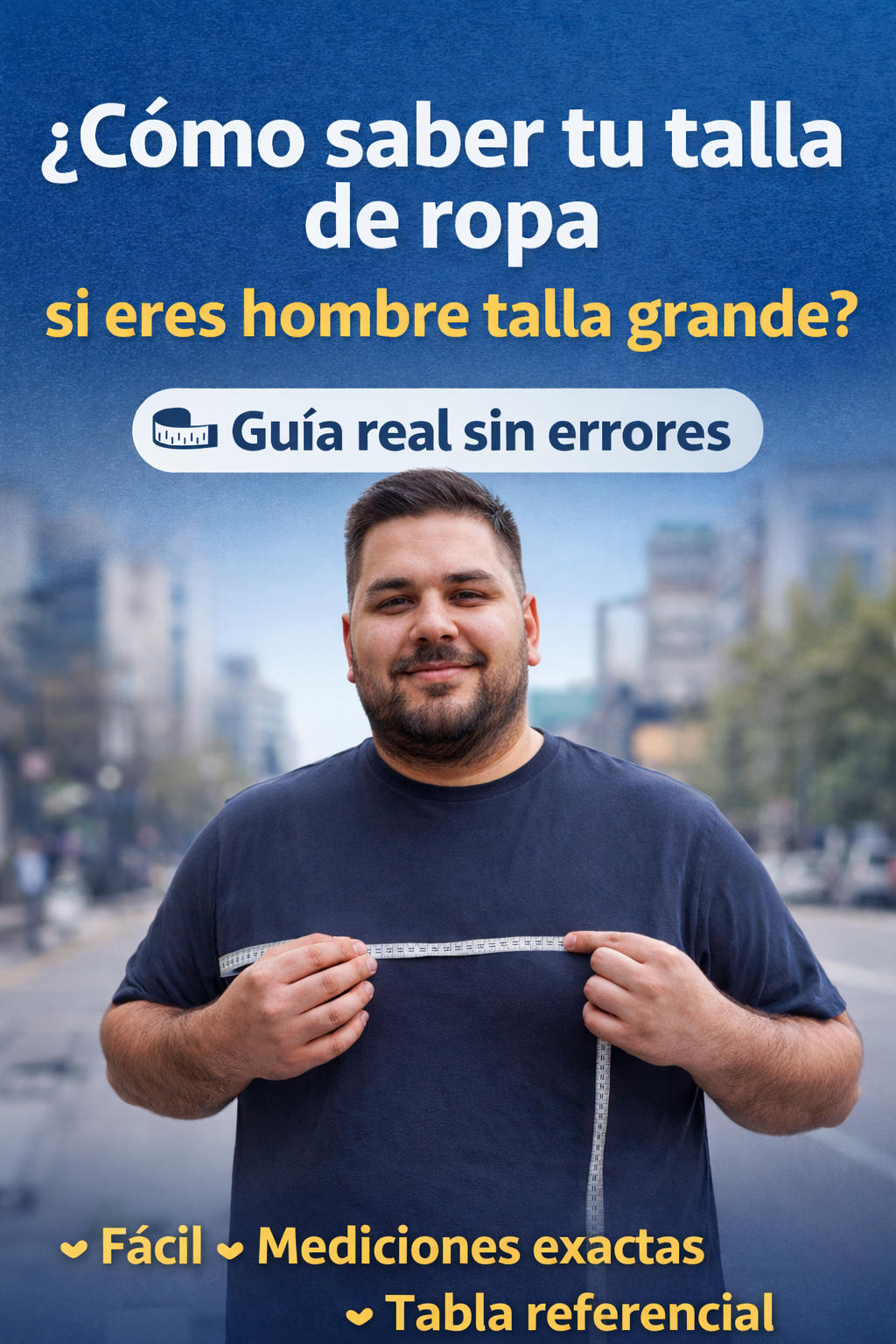 ¿Cómo saber tu talla de ropa si eres hombre talla grande en Chile? (Guía real sin errores)