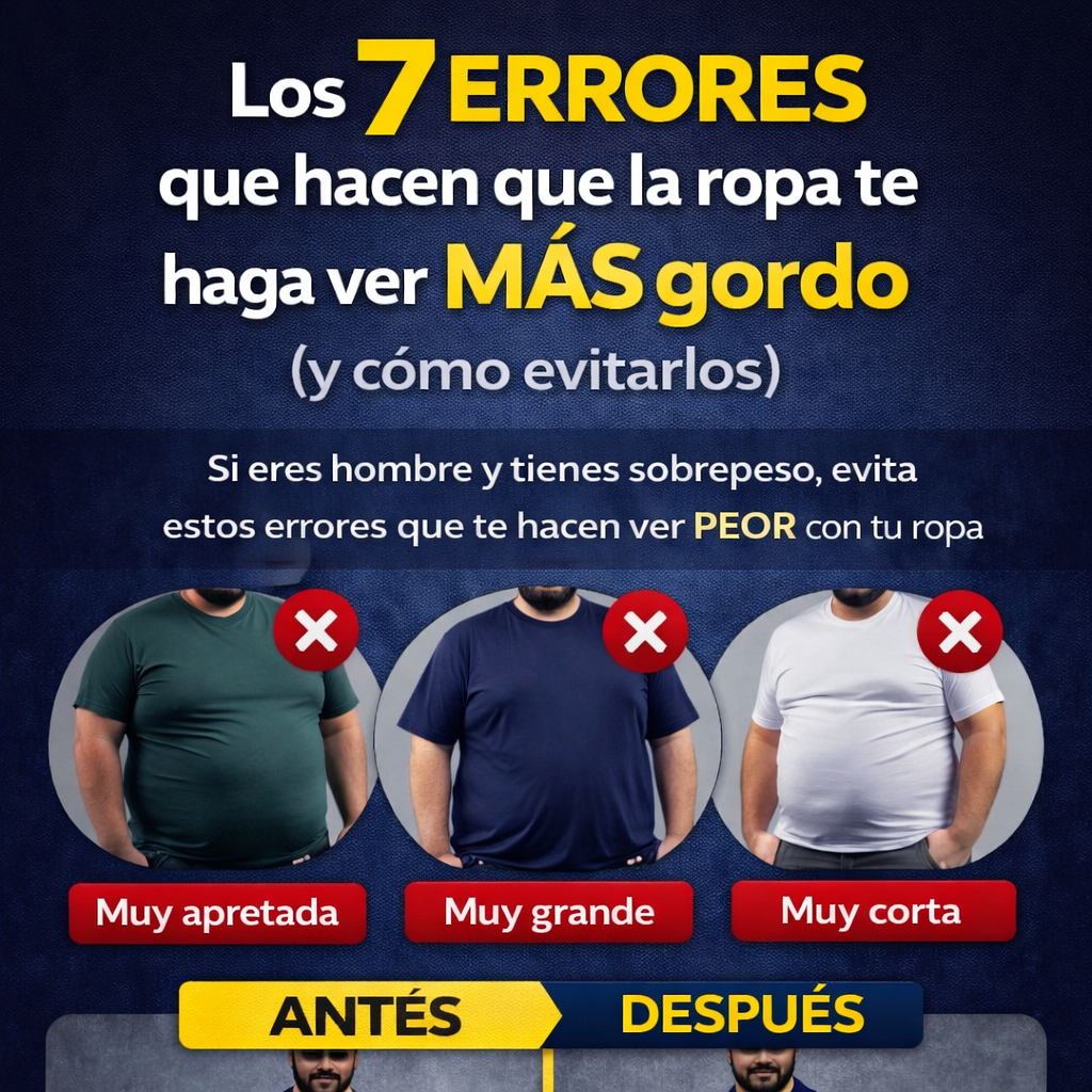 Cómo vestir si soy gordo hombre Chile – errores ropa tallas grandes MASX