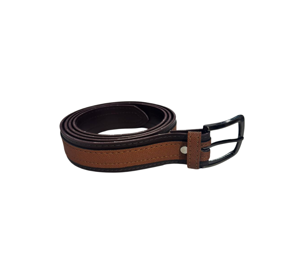 Cinturón de policuero café con detalle de costura Tallas grandes | MASX Chile