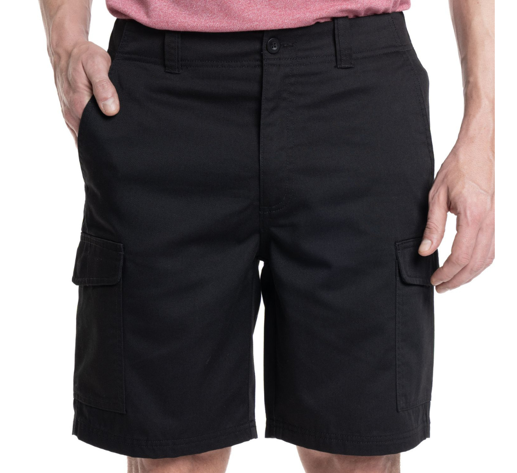 Bermuda Gabardina Cargo 009 negro Tallas grandes | MASX Chile