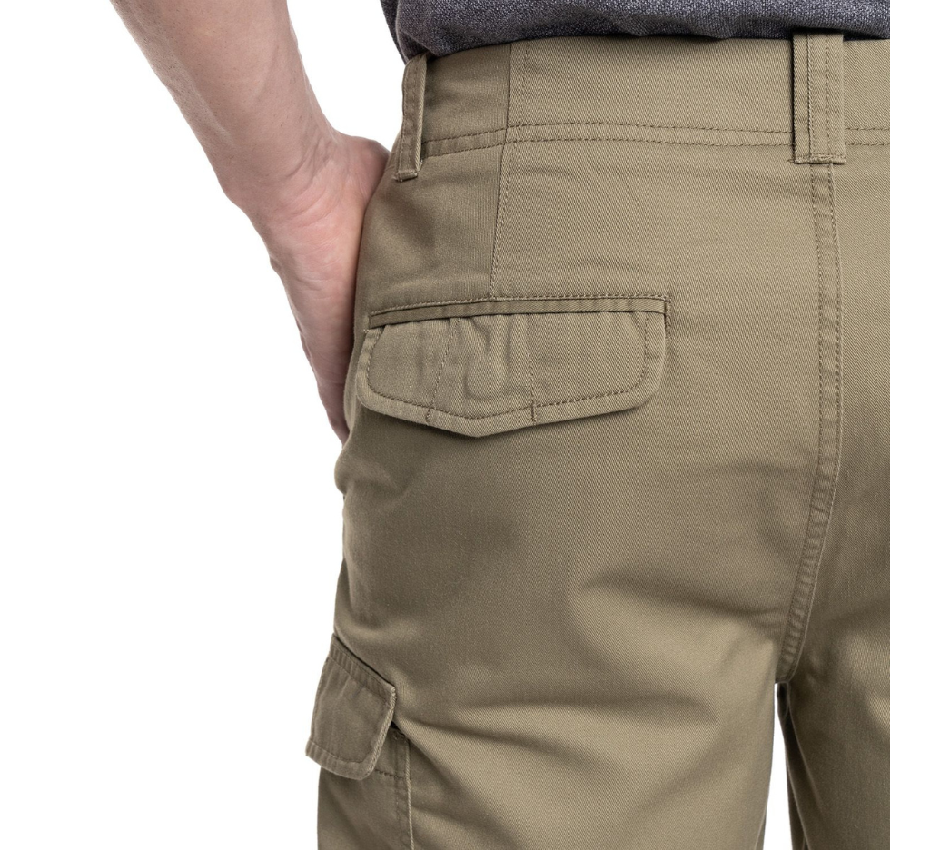 Bermuda Gabardina Cargo 017 verde musgo Tallas grandes | MASX Chile