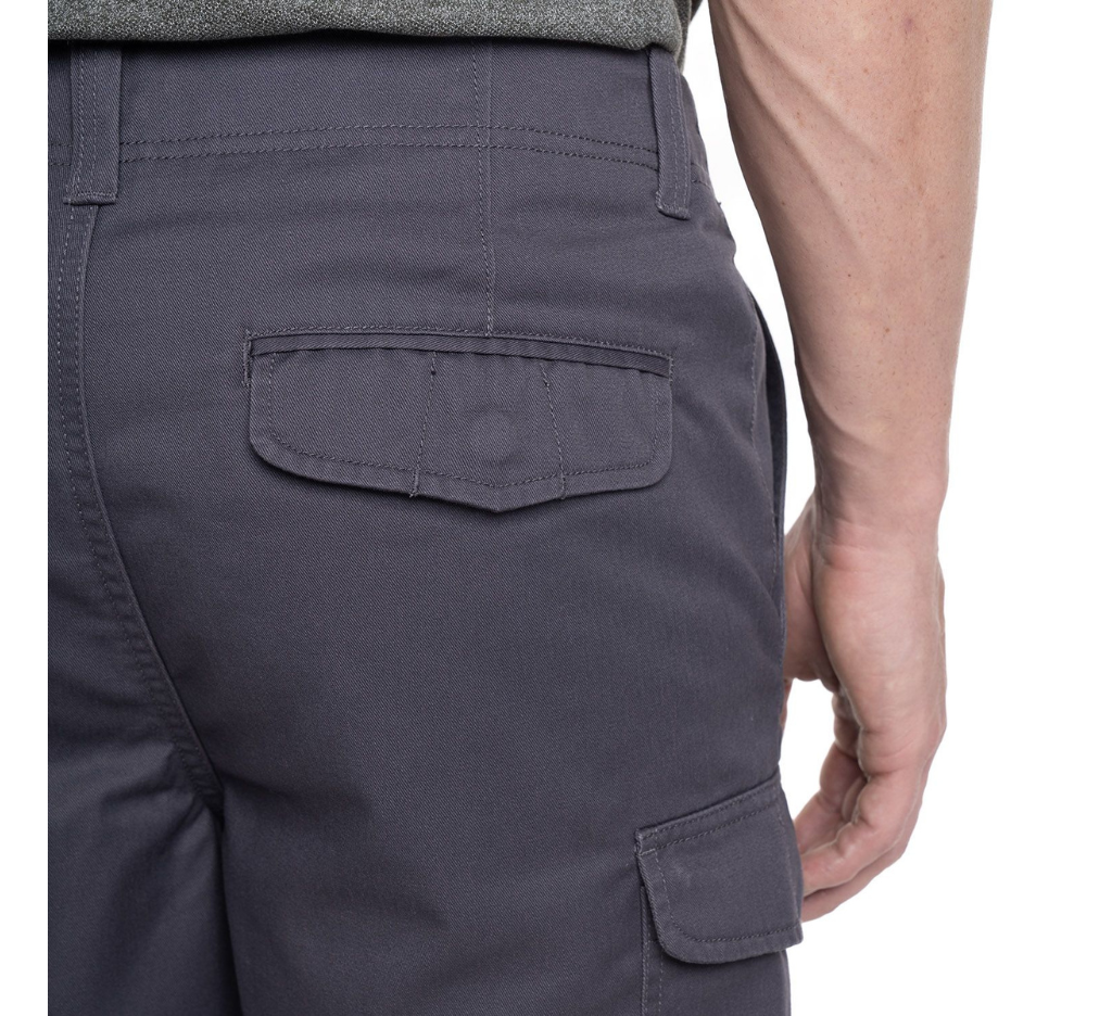 Bermuda Gabardina Cargo 069 azul piedra Tallas grandes | MASX Chile