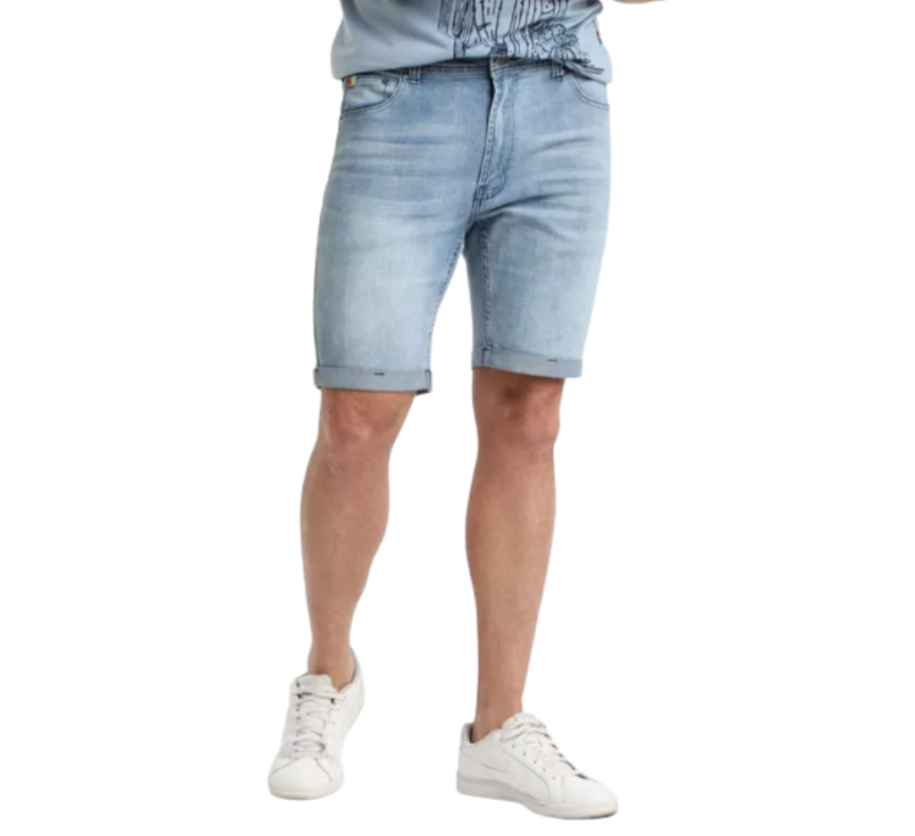 Bermuda elasticado - 089 azul claro denim