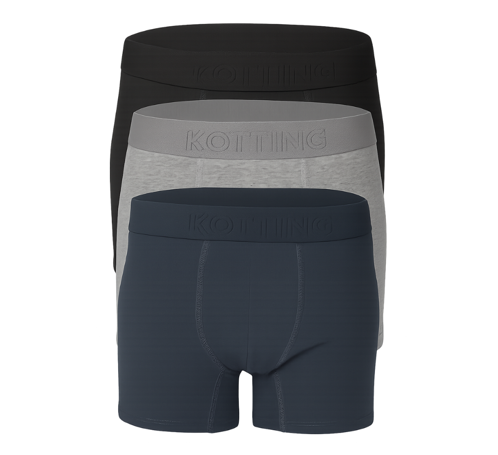 Bóxer elasticado tripack - 009 negro - gris - azul marino