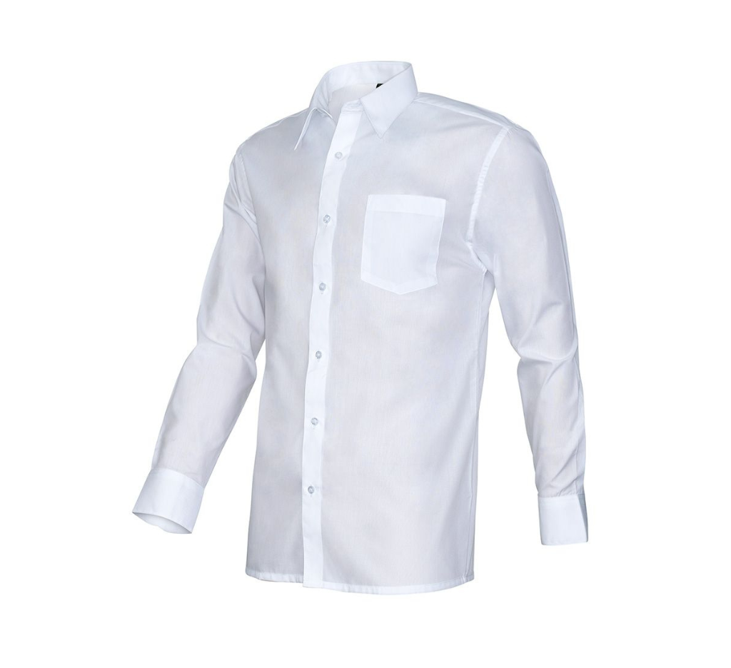 Camisa Clásica Escolar Juvenil Hombre Blanca regular fit M/L Tallas grandes | MASX Chile