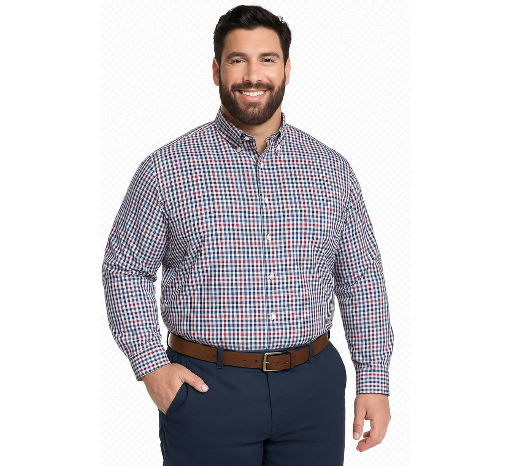 Camisa fantasía premium 577 diseño azul manga larga regular fit | MASX Chile