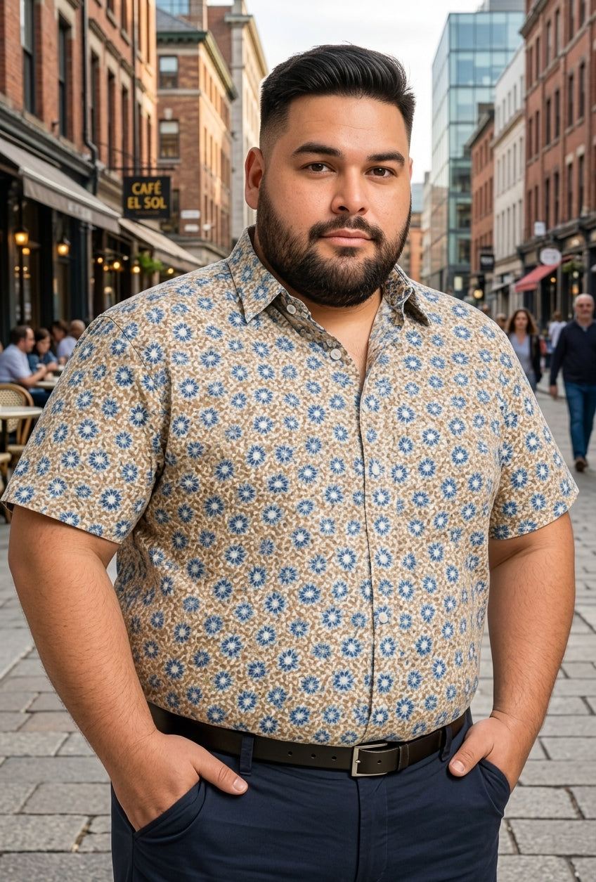 Camisa guayabera slim fit diseño 003 Tallas grandes | MASX Chile