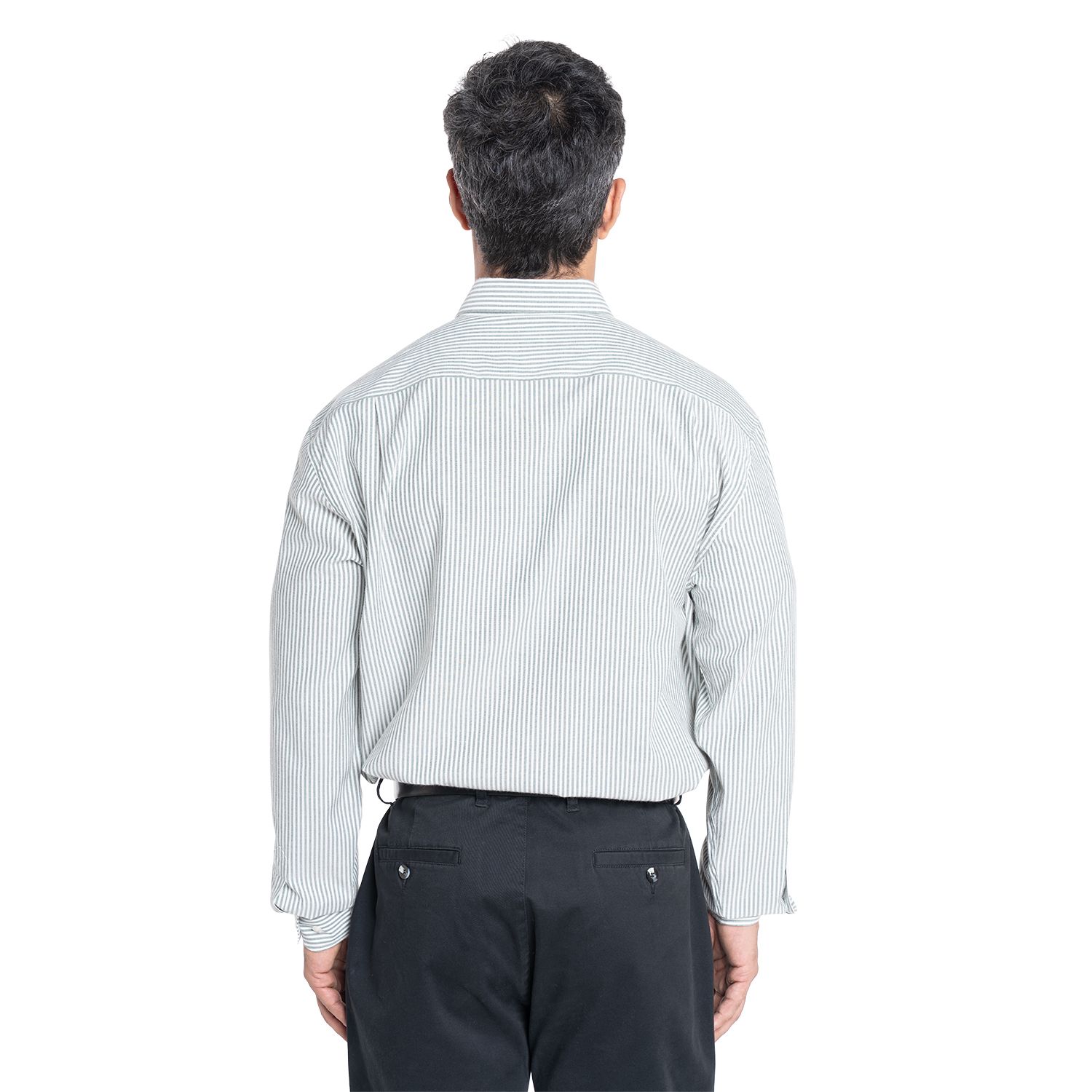 Camisa listada oxford 513 diseño verde oscuro | MASX Chile