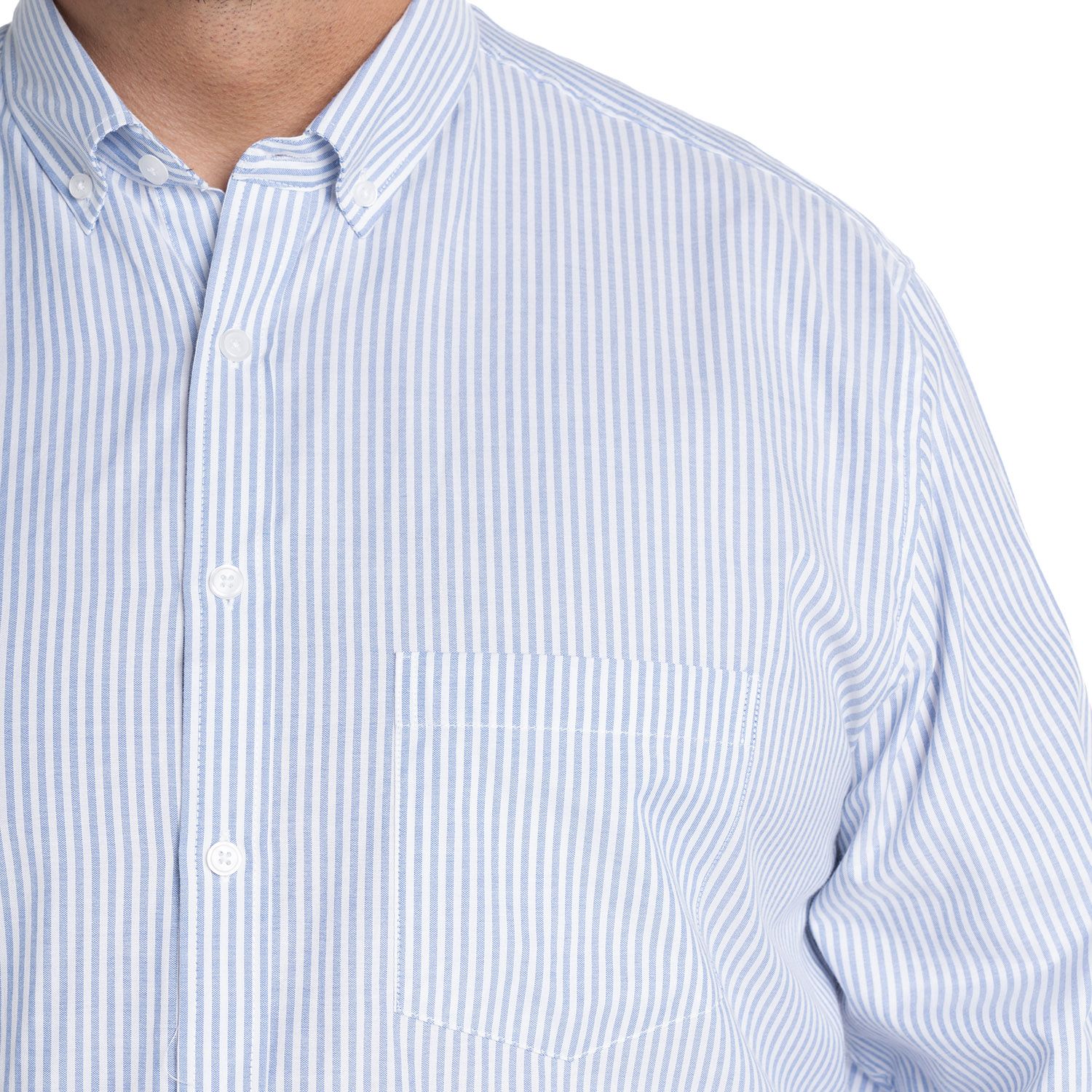 Camisa listada oxford 573 diseño azul marino | MASX Chile