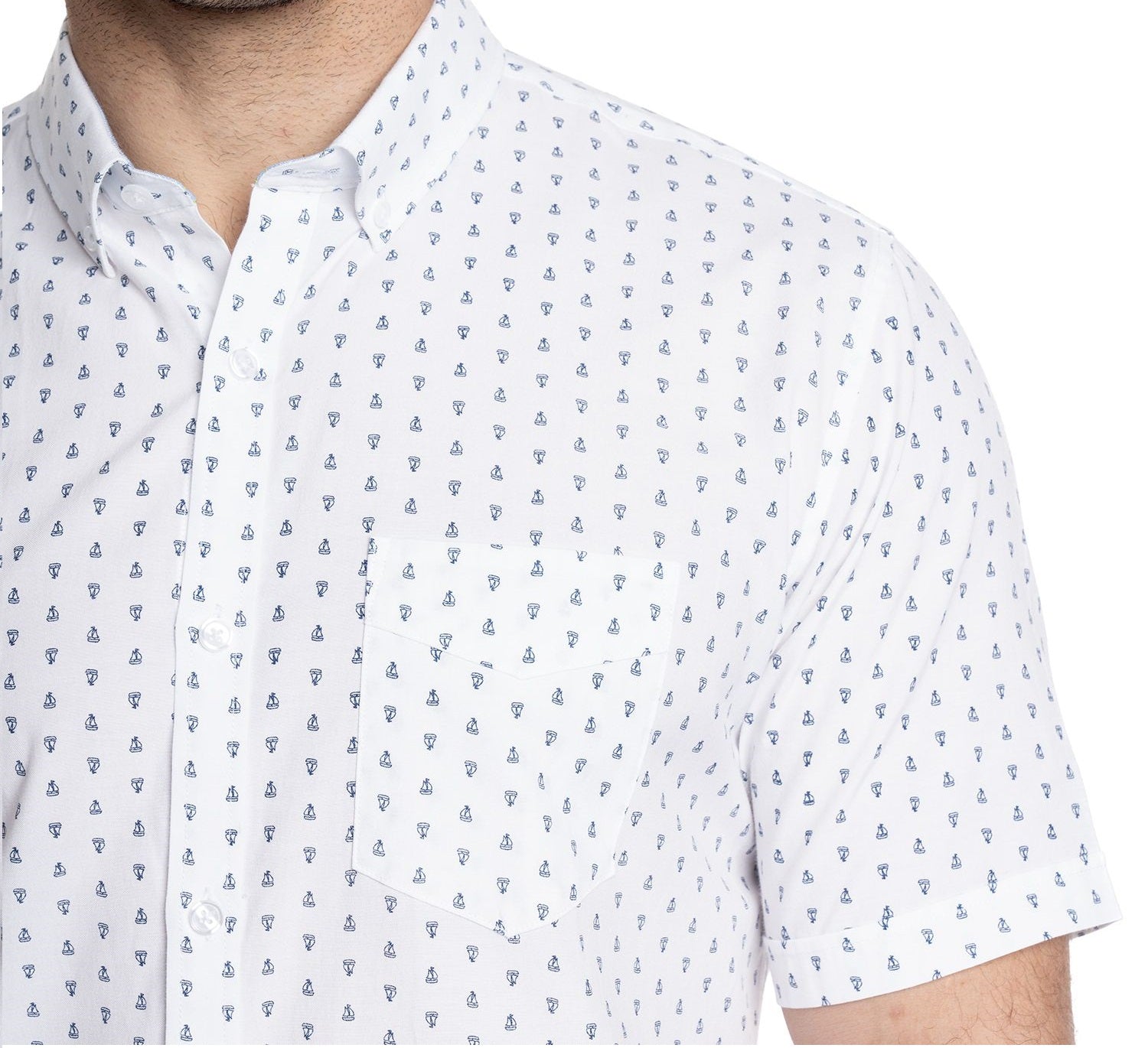 Camisa m/c estampada 501 diseño blanco trv | MASX Chile