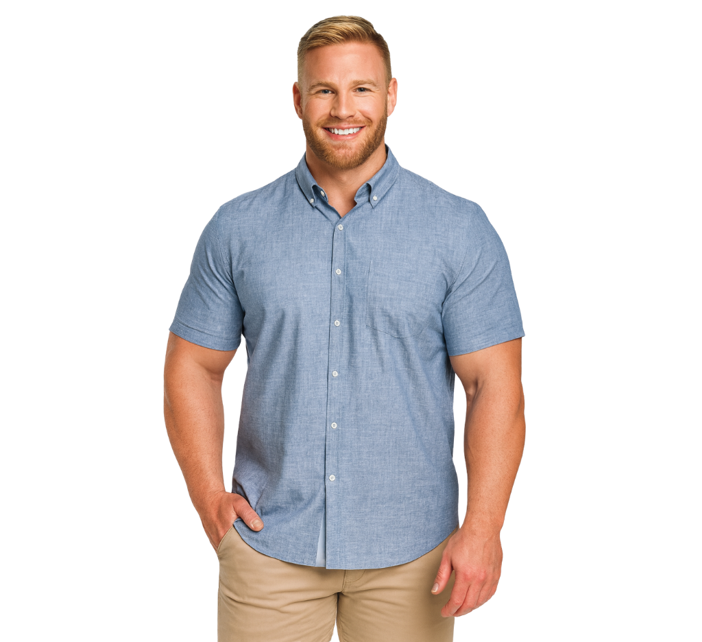 Camisa m/c slub 079 azul marino trv regular fit | MASX Chile