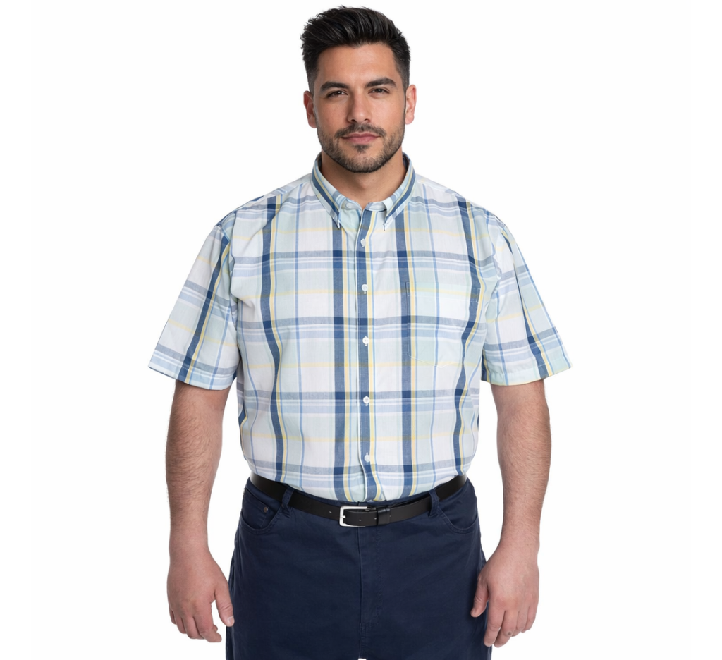 Camisa manga corta fantasia premium 586 diseño agua regular fit  | MASX Chile