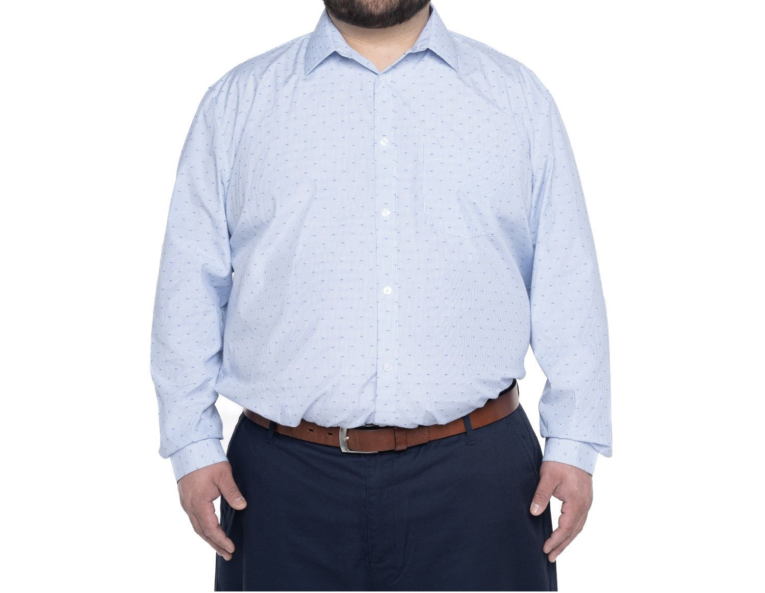 Camisa manga larga dobby 070 celeste | MASX Chile