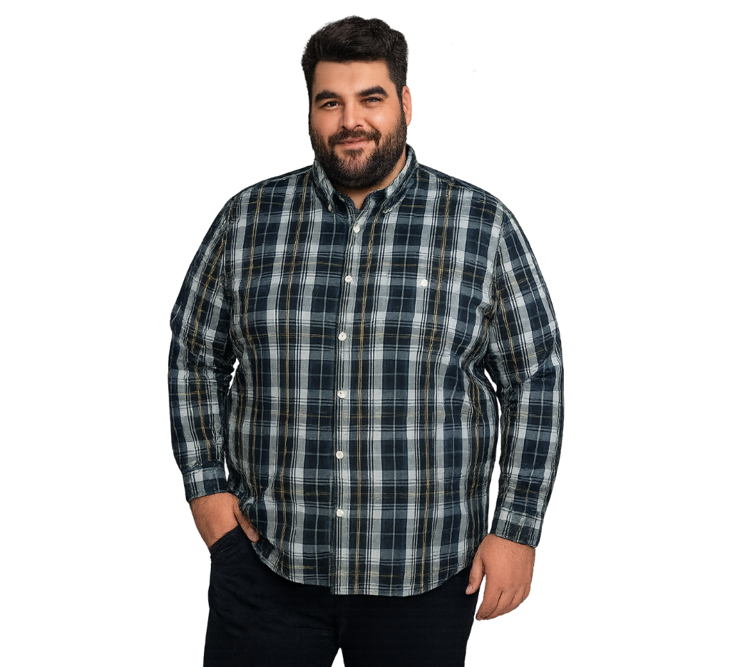 Camisa manga larga fantasía premium 004 Tallas grandes | MASX Chile