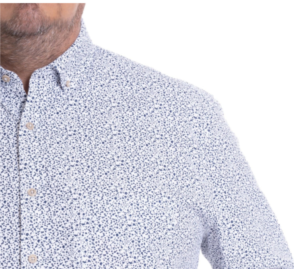 Camisa manga larga oxford slim fit estampada diseño 002 Tallas grandes | MASX Chile