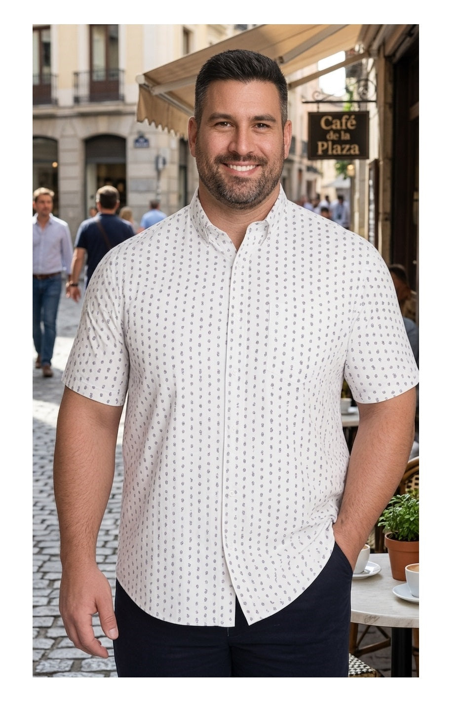Camisa m/c estampada 501 diseño blanco trv | MASX Chile