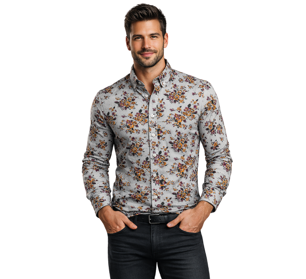 Camisa oxford estampada diseño 002 trv | MASX Chile