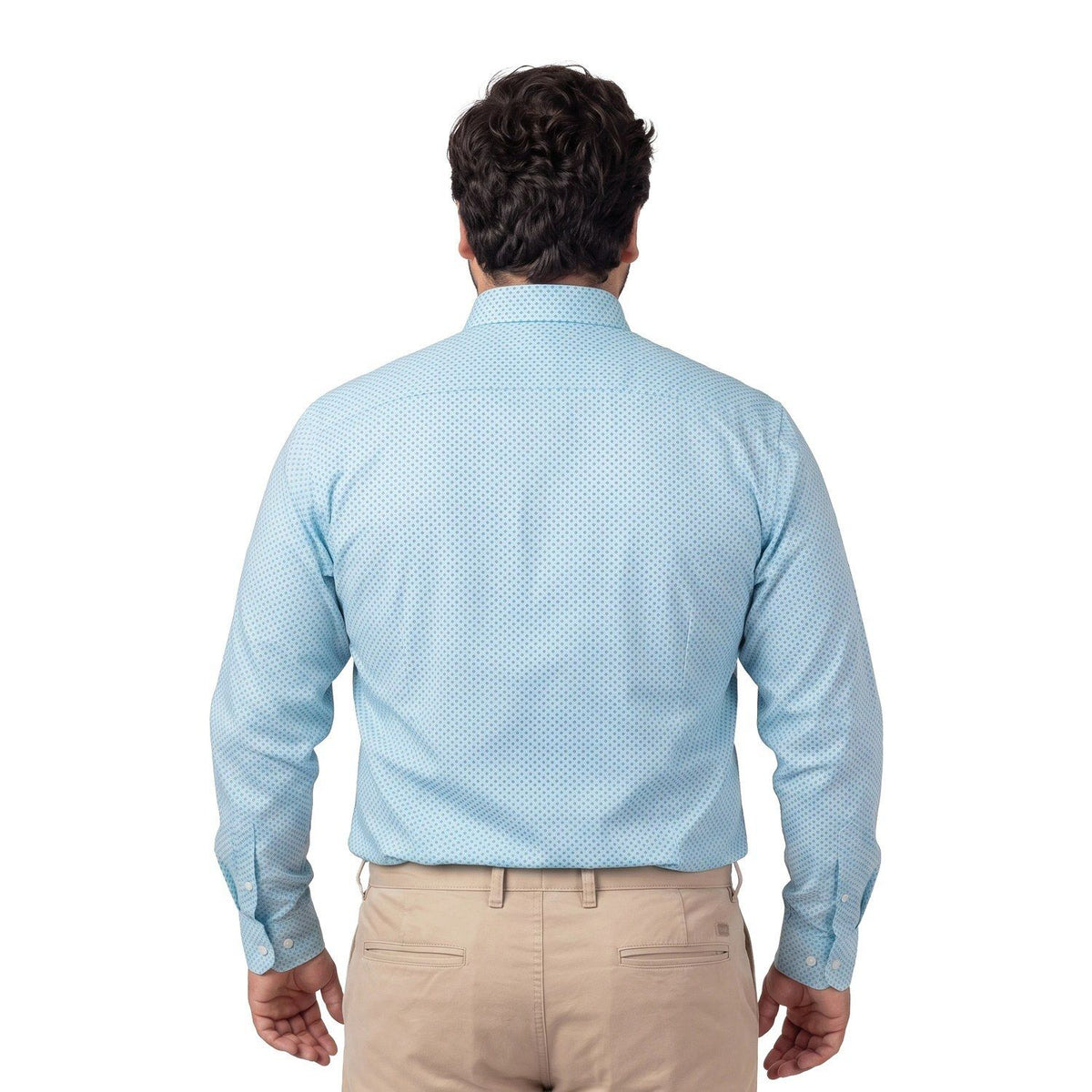 Camisa estampada 571 diseño celeste claro regular fit | MASX Chile