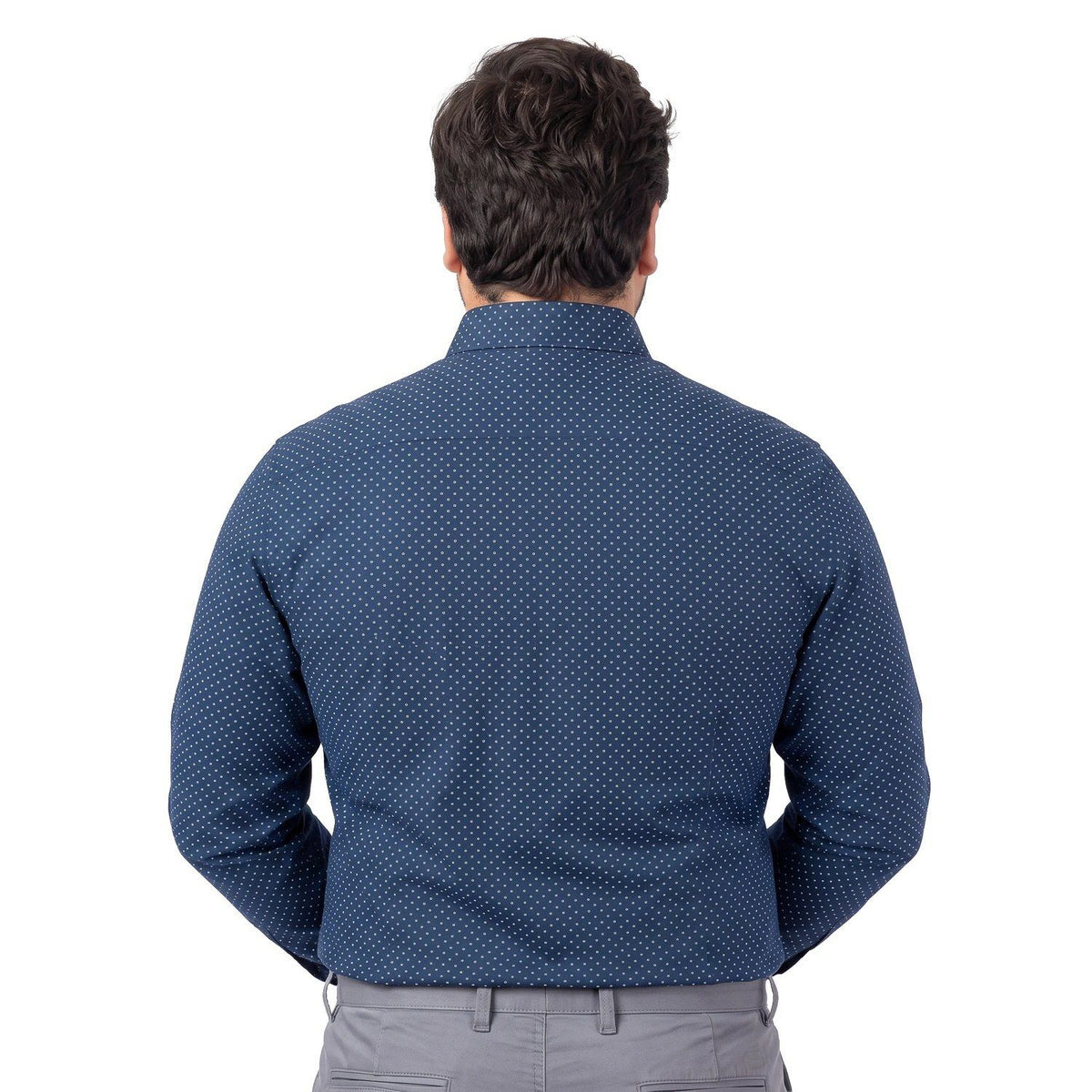Camisa fantasía estampada 579 diseño azul marino regular fit | MASX Chile