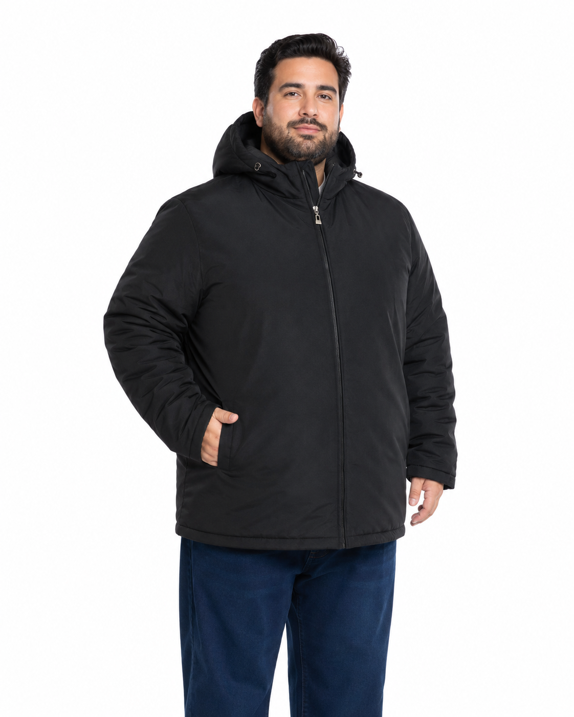 Chaqueta Taslan 009 Negro Tallas Grandes | MASX Chile