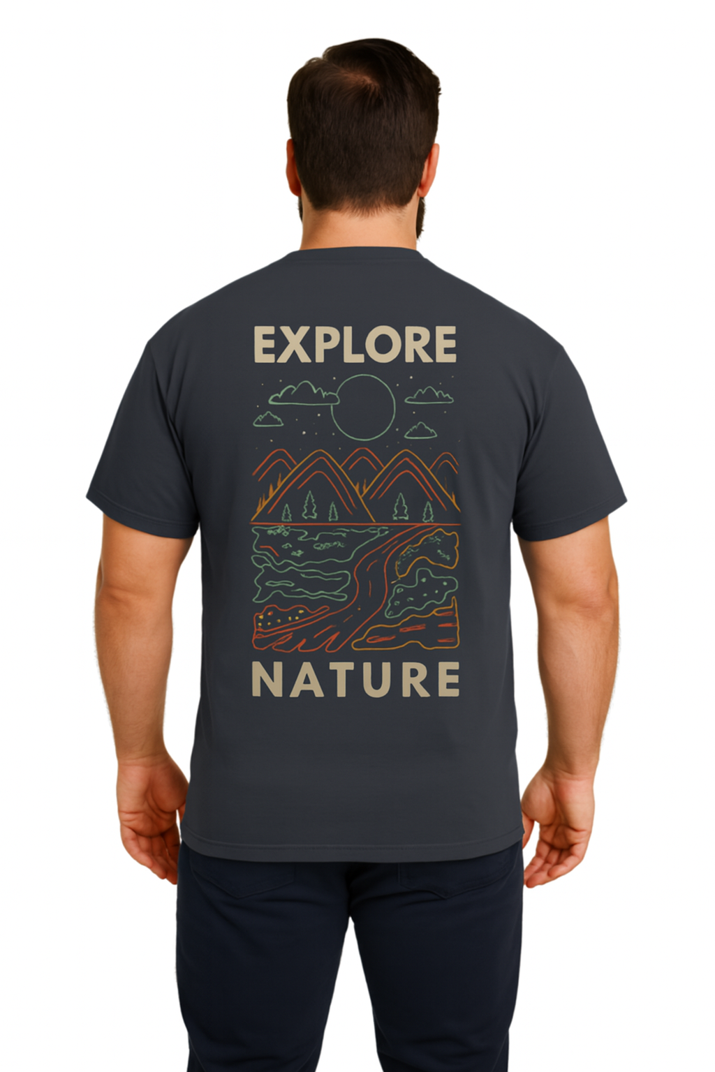 Polera jersey estampado cuello polo  004 gris oscuro Tallas grandes | MASX Chile