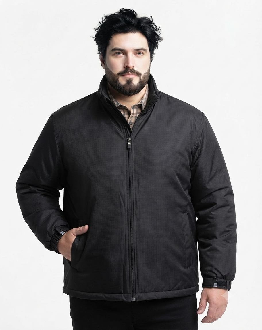 Chaqueta Taslan 009 Negro Tallas Grandes | MASX Chile
