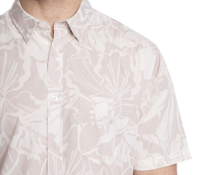 Guayabera m/c estampada 535 diseño beige regular fit | MASX Chile