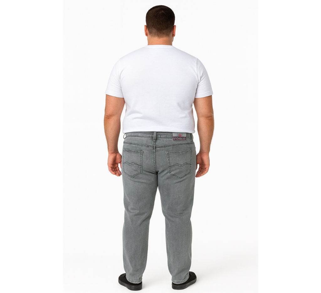 Jeans Spandex mso MJ850107 gris Tallas Grandes | MASX Chile