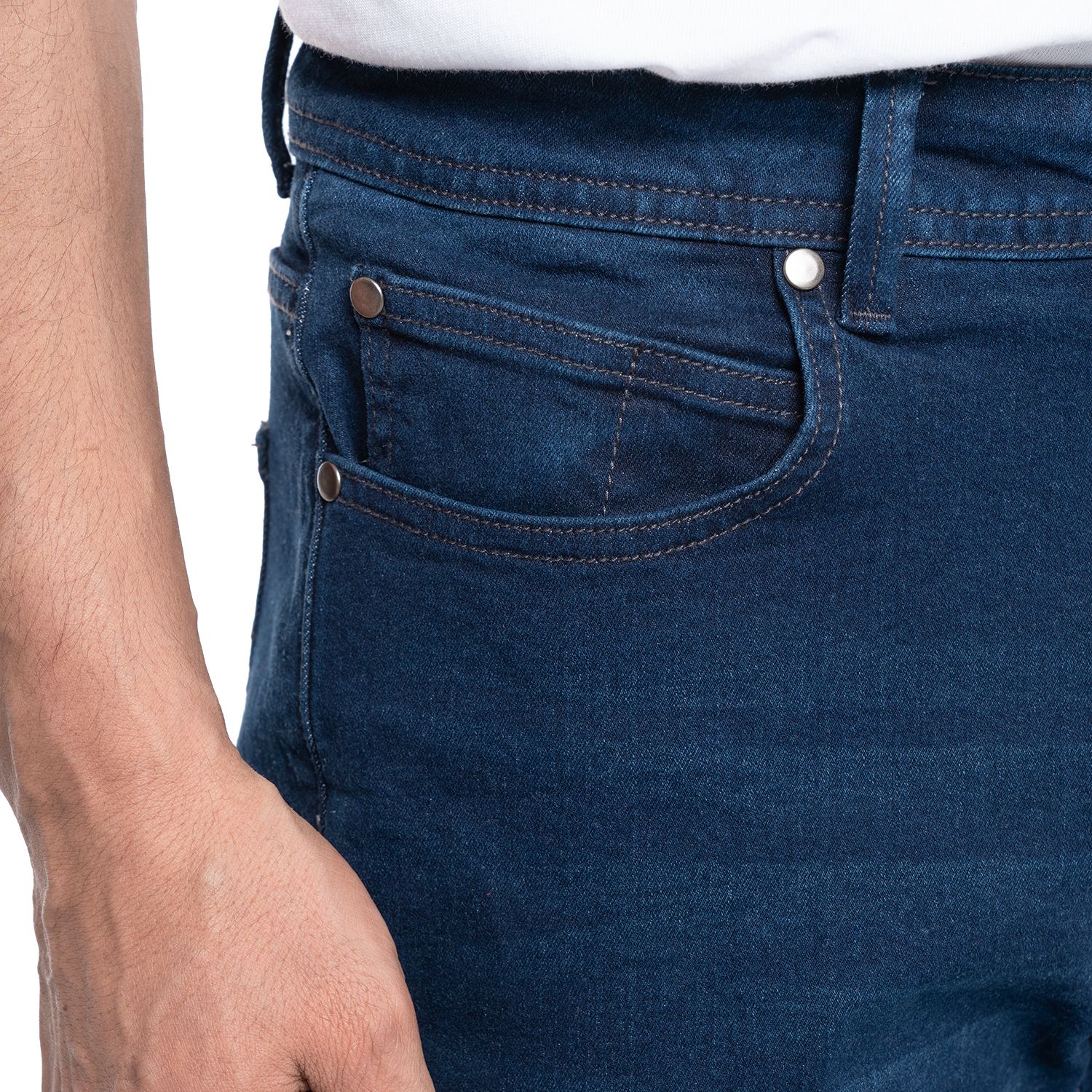 Jeans Spandex regular fit 079 azul marino Tallas Grandes | MASX Chile