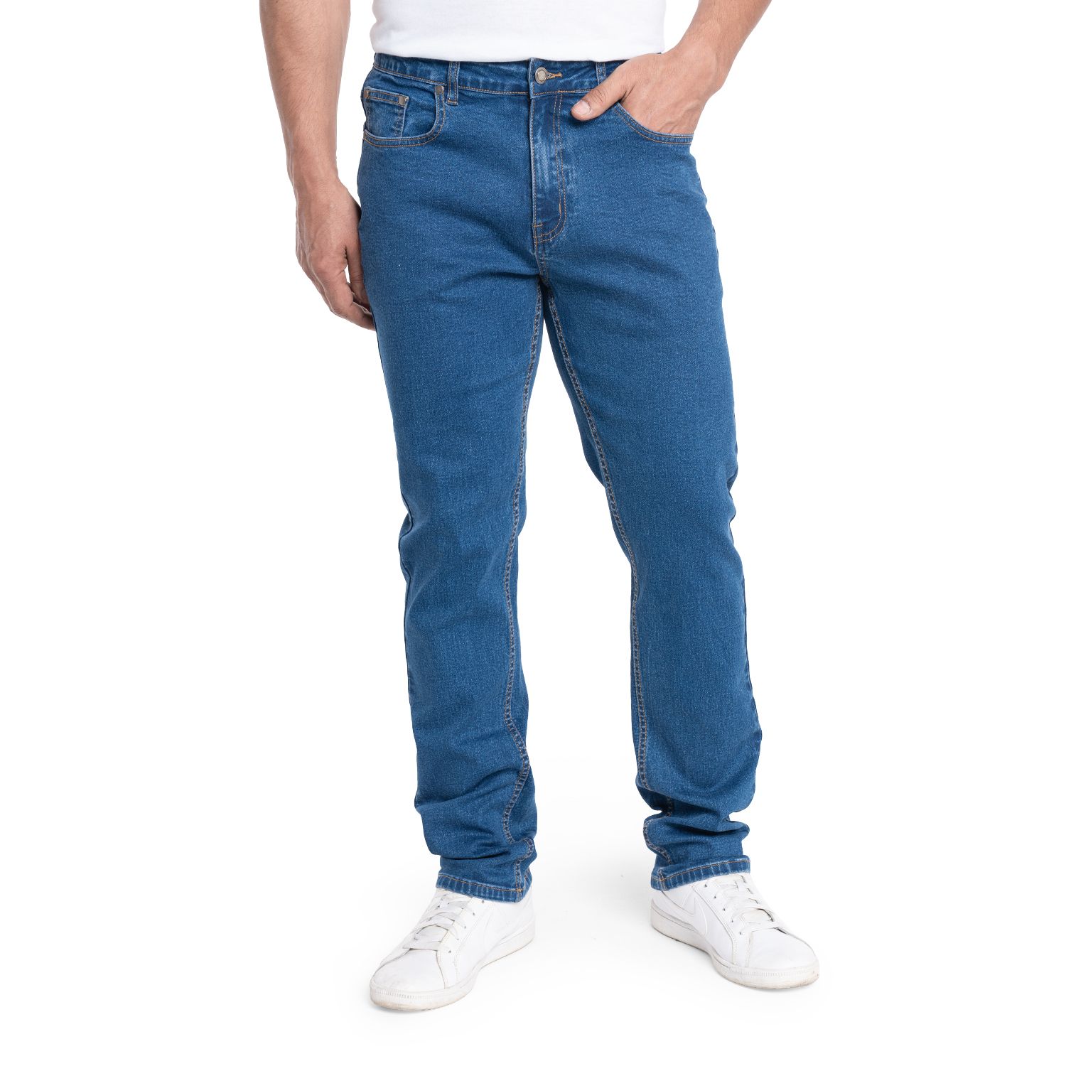 Jeans spandex slim fit  072 celeste medio