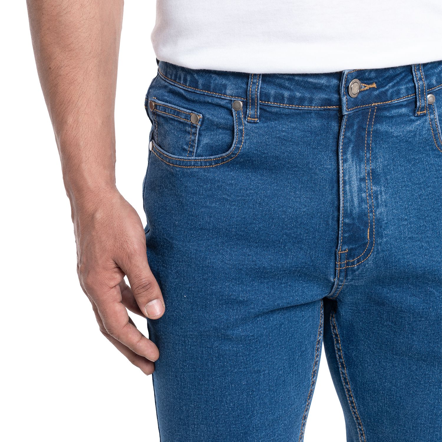 Jeans spandex slim fit  072 celeste medio