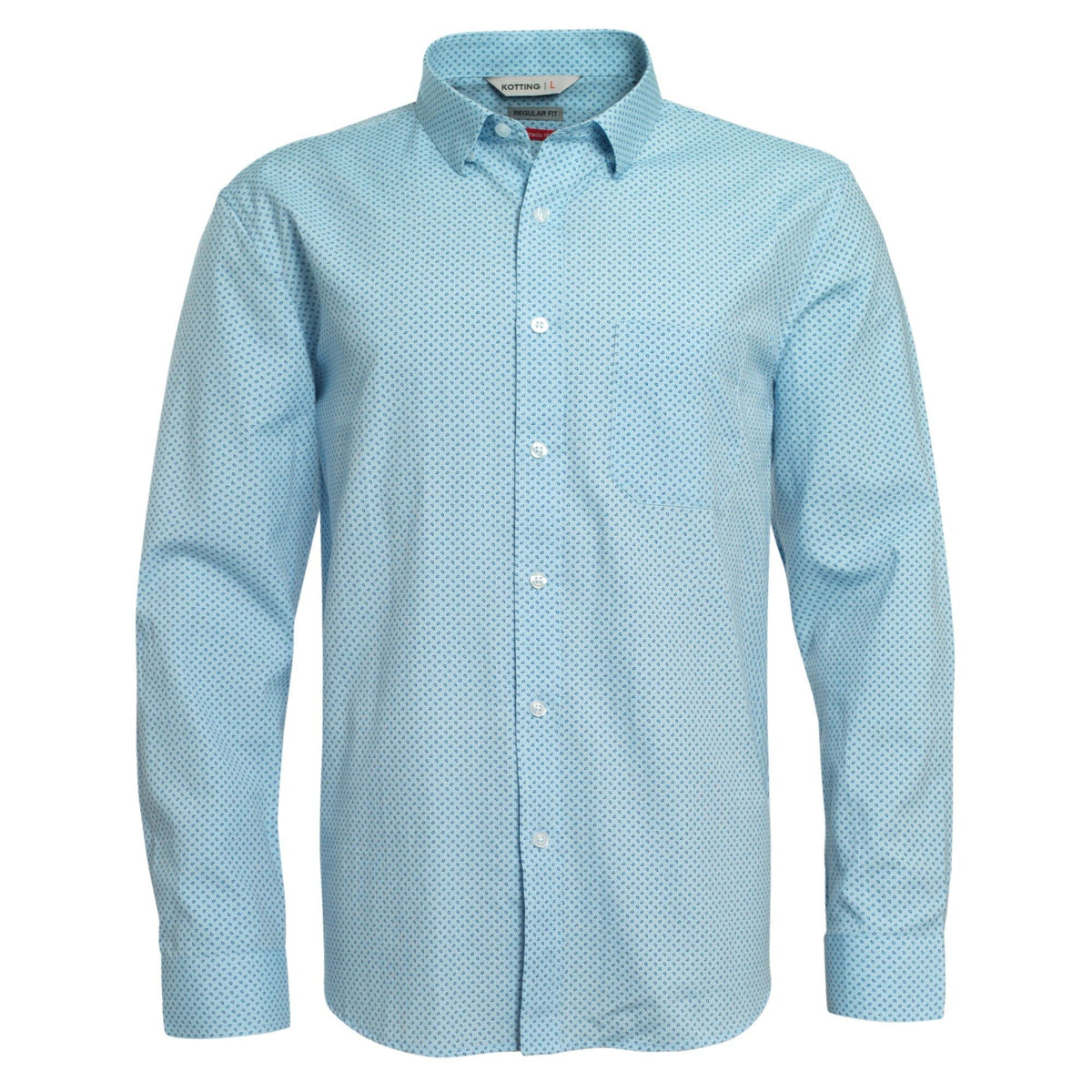 Camisa estampada 571 diseño celeste claro regular fit | MASX Chile